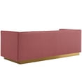 thumbnail image 4 of Tufted Armchair and Sofa Set, Velvet, Pink, Modern Contemporary Urban Design, Living Lounge Room Hotel Lobby Hospitality, 4 of 6