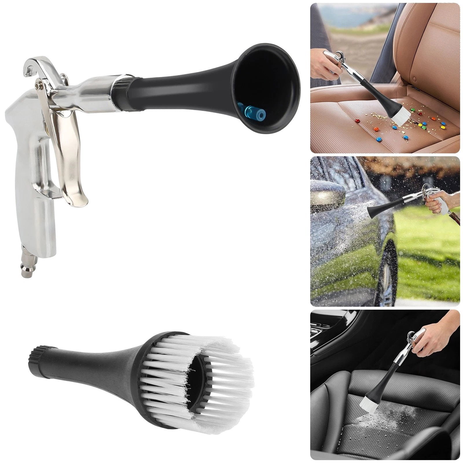 APPLAYERR 360° Rotating Tip Air Blow Gun Lightweight Structure For Auto Detailing Convertible Top Blanket Surface Care