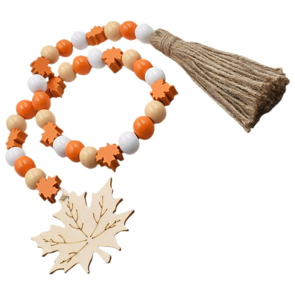 UPKOCH Fall Leaves Garland Wood Beads Garland Multi 1Pcs Home Decor for Families