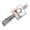 Silver, variant on Letter P Floral Monogram Initial Square Tie Bar Clip Clasp Tack- Silver or Gold