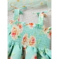 thumbnail image 4 of Coduop Infant Baby Girls Summer Princess Dress Floral Print Sleeveless Sling Layered Cake Dress, 4 of 7