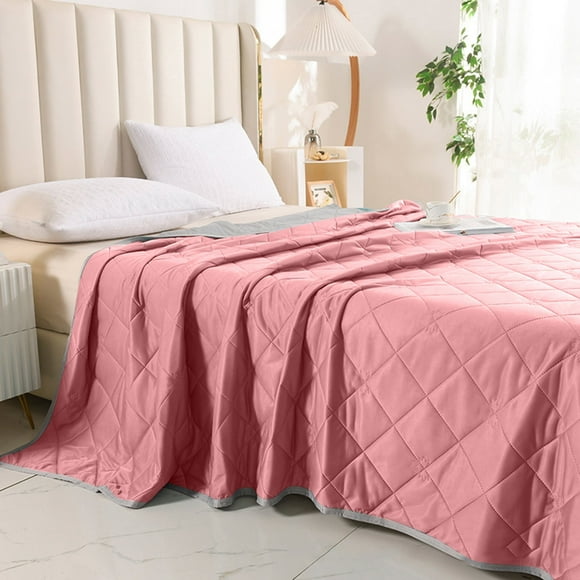 Cooling Comforter King Size, Summer Comforter for All Season Lightweight Comforter for Hot Sleepers and Night Sweats, Thin Machine Washable Comforter (43.3"x59", Pink)