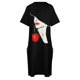 thumbnail image 5 of Cara de moda mujer con labios rojos sombrero elegante y café vestido suelto con bolsillo vestido de mujer vestido de hadas de verano, 5 of 7