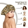 thumbnail image 6 of trendy Leopard print yellow Silk Bonnet for Sleeping Women Men, Adjustable Elastic Satin Bonnet Bonnet for Sleeping, Soft Similar Silk Curly Cuteness Hair Bonnet for Sleeping, 6 of 7