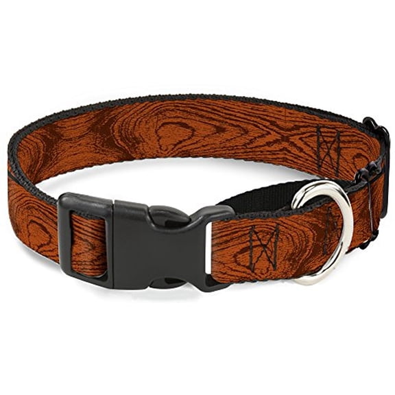 Buckle-Down Wood Grain Cherry Wood Martingale Dog Collar