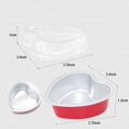 thumbnail image 2 of Trianu 30 Pcs Heart Shaped Cake Pans with Lids, Aluminum Mini Cake Pans, 3.4 oz/ 100ml Foil Disposable Flan Pan Cupcake Tins Baking Pan for Valentine's Mother's Day Party (Red), 2 of 9