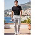 thumbnail image 3 of HBDesign Mens Vertical Stripe Quick Dry Pants Soft Lightweight Breathable Summer Trousers, 3 of 7