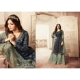 thumbnail image 4 of Indian Pakistani Bollywood Style Ready to Wear Designer Sharara Plazzo Suits ( Blue ,6XL - 54 ), 4 of 5