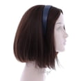 thumbnail image 4 of Motique Accessories Blue 1 inch Wide Leather like Headband Solid Hair band for Women and Girls, 4 of 4