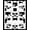 Black White, Pattern 4, variant on ODIKA Skull Graphic Beast Gothic Streetwear Motif Pixel Frame Dorm Stain Resistant Low Profile for Room, Small Living Apartment