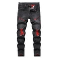 thumbnail image 3 of Boy's Fit Ripped Destroyed Distressed Fashion Kids Denim Jeans Pants Black 15 Y-16 Y, 3 of 7
