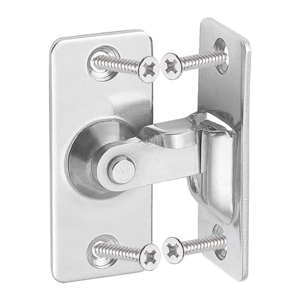 90 Degree Solid Door Latch Bolt 304 Steel Lock Sliding Door Right Angle Buckle_ 