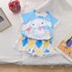 thumbnail image 1 of Conjunto de pijama fino Kawaii Sanrios Hello kittys Kuromi Cinnamoroll para niños, pantalones cortos de manga corta, ropa de casa, Verano, 1 of 4