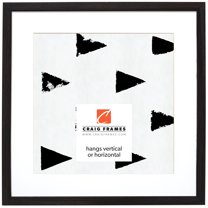 Craig Frames Farmhouse Essentials Tall, 12x12 inch Picture Frame Matted for a 9x9 Photo, Black