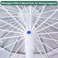 thumbnail image 3 of Yescom 8 ft Metal Rainbow Beach Patio Umbrella 16 Rib Tilt Market Umbrella, 3 of 10