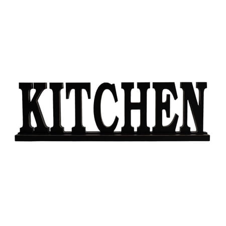 Enseigne de Cuisine pour la Déco de la Maison, Lettres en Blocs de Cuisine en Bois Mots Rustiques pour Table Déco (Cuisine)