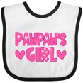 thumbnail image 3 of Inktastic Pawpaw's Girl Girls Baby Bib, 3 of 4