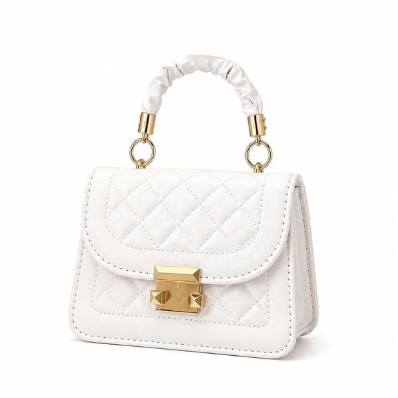 AVMPRO Fashion Women's Alligator PU Leather Hasp Flap Bag – Solid Color Mini Crossbody Chain Shoulder Handbag