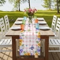 thumbnail image 4 of Table Runners 72 Inches Long Dress Scarves, Spring Wildflowers Farmhouse Kitchen/Dining Table Runner, Coffee Tablerunners, Watercolor Floral Butterflies Pink Plaid 18x72 Inch, 4 of 9