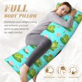 thumbnail image 4 of Body Pillow Cover - Soft Body Pillow Pillowcase, cute frogs Lily leaves dragonfly Breathable Long Body Pillow Case Cover with Invisible Zipper 20x60in, 4 of 5