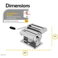 thumbnail image 5 of (Silver) - GOURMEX Stainless Steel Manual Pasta Maker Machine With Adjustable Thickness Settings Perfect for Professional Homemade Spaghetti and Fettuccini Includes Removable Handle and Clamp (Silver), 5 of 5