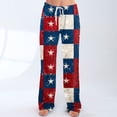 thumbnail image 3 of 4th of July Pajamas Pant for Women Vintage Stars Print Pjs 250 Years Anniversary Drawstring Wide Leg Pajama Pants, 3 of 4