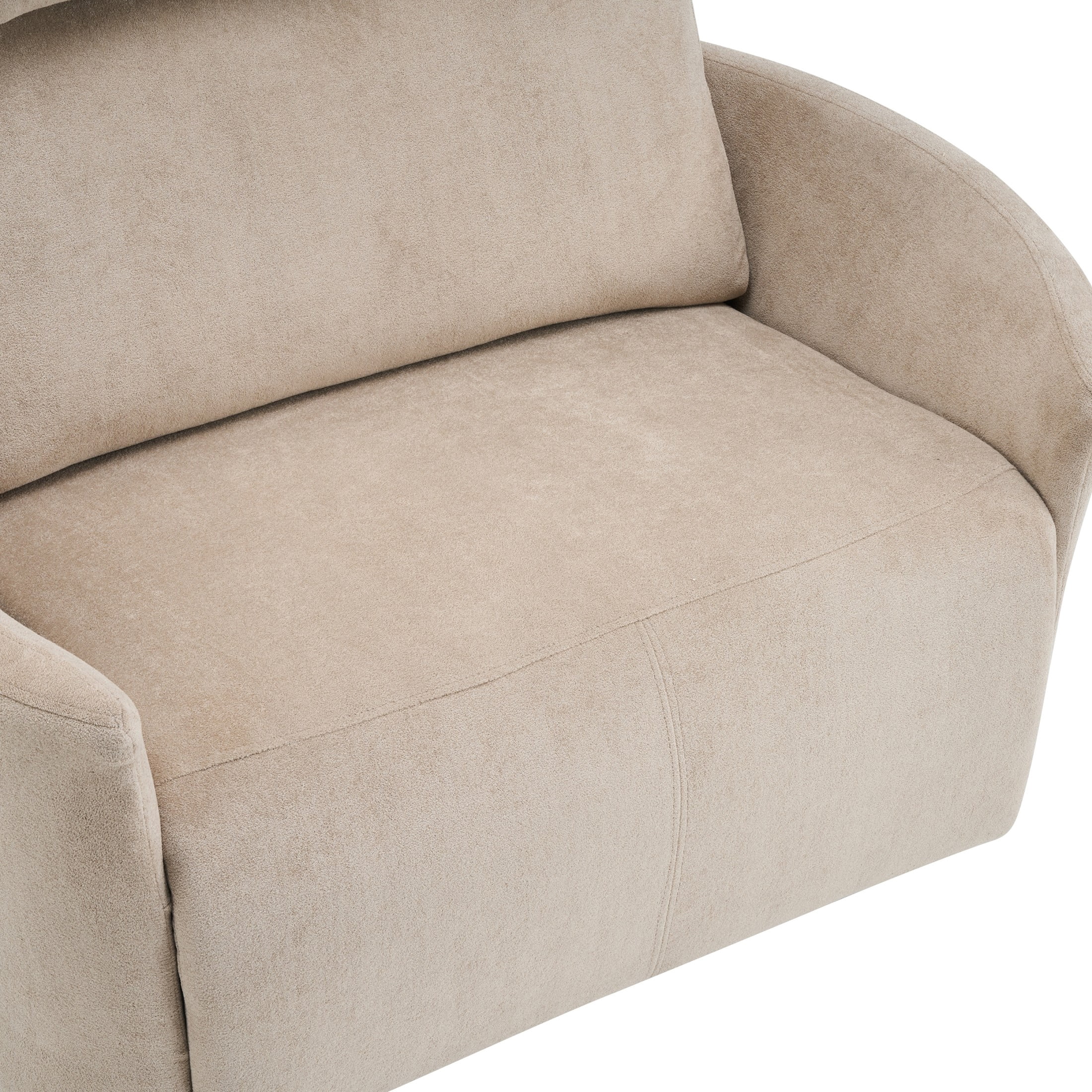 Christopher Knight Home Modern Oversized Manual Recliner Chair with Adjustable Headrest and Pillows, Almond