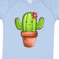 thumbnail image 4 of Inktastic Cute Cactus with Flower Hairpiece Boys or Girls Baby Bodysuit, 4 of 5