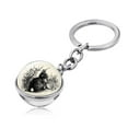 thumbnail image 2 of Moocorvic Easter Bunny Time Gemstone Double-Sided Glass Ball Keychain Key Ring,Easter Basket Stuffers for Teens,Easter Gifts,Easter Toys, 2 of 2