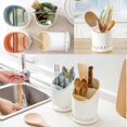 thumbnail image 2 of Kitchen Utensil Holders Cutlery Drying Rack for Counter with Catch Pan and Drain Hole, 2 of 5