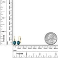 thumbnail image 6 of Gem Stone King 18K Yellow Gold Plated Silver London Blue Topaz Earrings for WomenWomen | 3.00 Cttw | Gemstone November Birthstone | Oval 8X6MM, 6 of 6