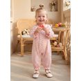 thumbnail image 3 of Cjfdfy Newborn Baby Girls Fall Jumpsuit Cotton Long Sleeve Henley Neck Dots Print Fall Casual Romper Infant Polka Dots Coming Home Fall Winter Outfit 0-18 Months, 3 of 9