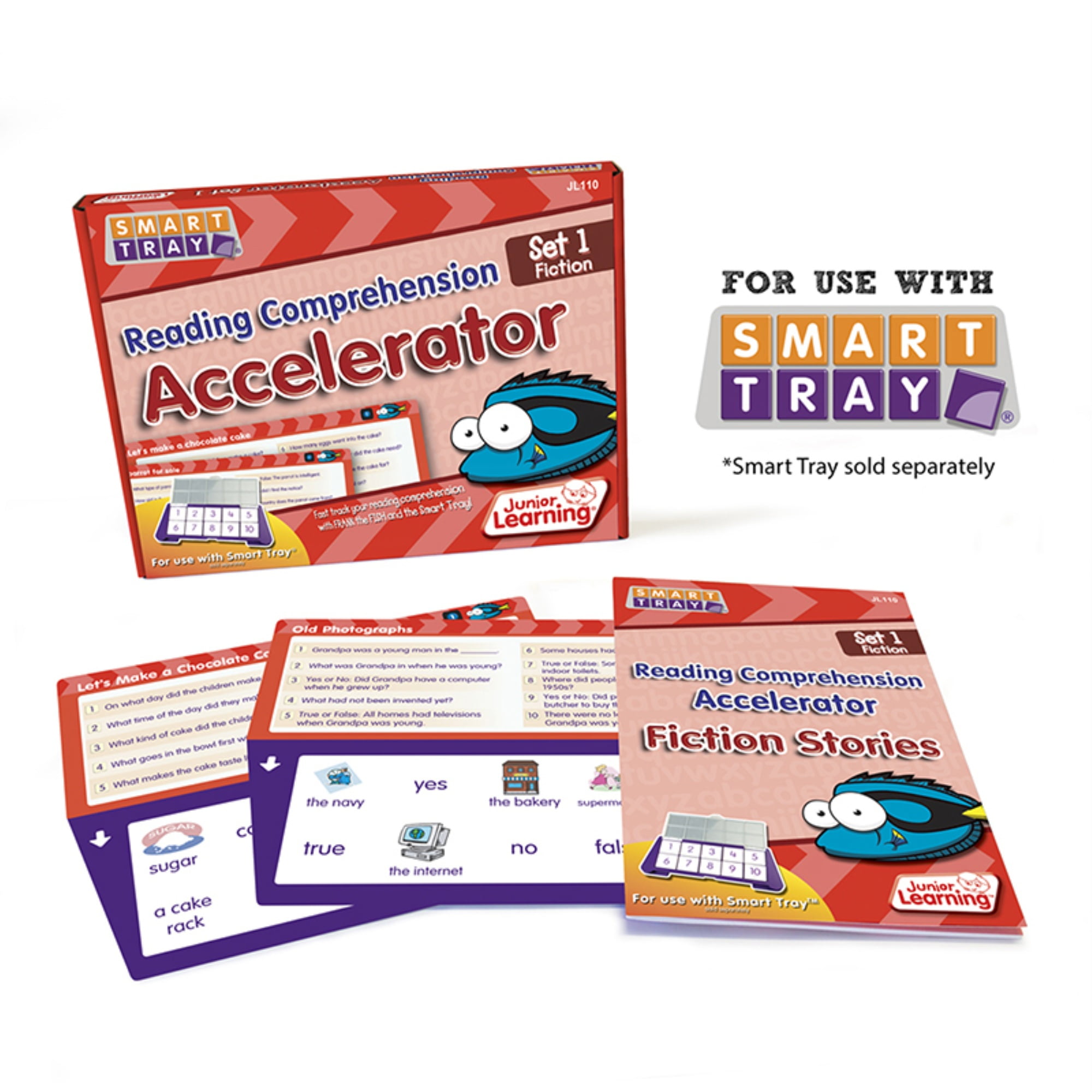 Junior Learning Smart Tray Reading Comprehension, Set 1, Fiction