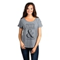thumbnail image 2 of Thread Tank Proud Sponsor Of Coffee And Cuddles Women's Fashion Relaxed Slouchy Dolman T-Shirt Tee Heather Grey Medium, 2 of 4