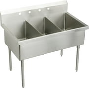 Elkay Ss8345of Sturdibilt 48" Triple Basin Free Standing Stainless Steel Utility Sink - 4