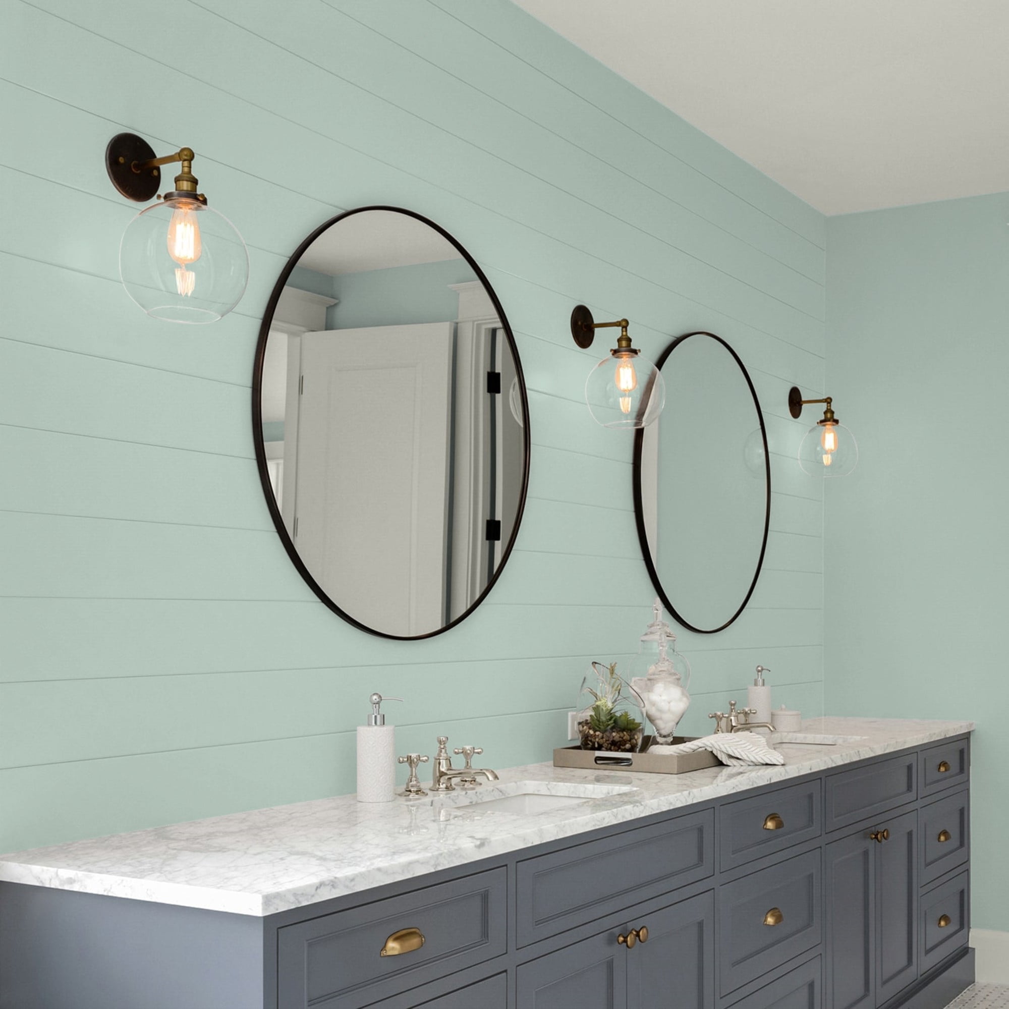 Glidden Spred Aquamarine Dream / Blue, Eggshell Interior Paint with Primer, 1 Gallon