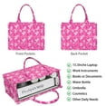 thumbnail image 2 of Large Capacity Tote Bag,Pink Breast Cancer Handbag Fashion Luxury Tote Bag,15.7"x13"x 5.1" Inches,Laptop Compatible, 2 of 6