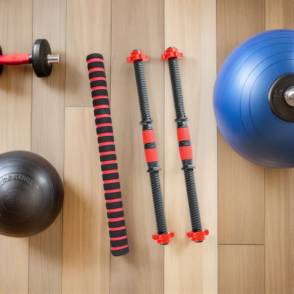 WEUVEB 1Set Dumbbell Bar Connector Rod with Non Slip Handle Steel PVC Foam for Home Fitness