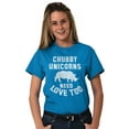 thumbnail image 3 of Chubby Unicorns Need Love Too Rhino Women's Graphic T Shirt Tees Brisco Brands 4X, 3 of 6