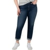 Silver Jeans Co. Women's Plus Size Avery High Rise Straight Crop Jeans