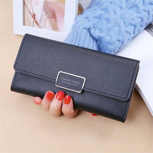 Carteras de cuero para mujer diseno delgado tarjetero para mujer organizador de tarjetas multiples WD.WDQZL Hogar Walmart en linea