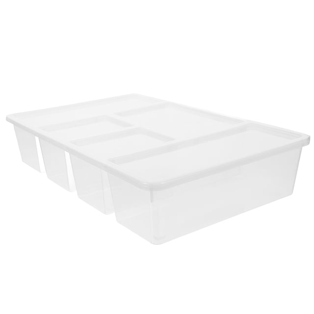 OULII Caja Para Y Verduras Con Divisores Y Transparente Ideal Para Almacenamiento Refrigerado
