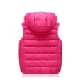 thumbnail image 5 of Boys Girls Hooded Puffer Vest,Kids Winter Down Vest, Sleeveless Zipper Jackets Outerwear, Lightweight Warm for Daily Wear,Hot Pink,170, 5 of 5