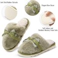 thumbnail image 4 of Womens Slippers Memory Foam House Slippers for Women Fuzzy Plush Comfy Faux Fur Slippers with Butterfly Tie Anti-Skid House Shoes Indoor Outdoor, 4 of 14