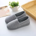 thumbnail image 2 of Women Autumn Winter Closed Toe Closed Back House Slippers Soft Non Slip Cushioned Flat Indoor Warm Footwear Gray 7.5-8.5(40), 2 of 5
