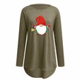 thumbnail image 4 of Pntutb moda mujer estampado manga larga cómodo transpirable cuello redondo tops Pntutb Pntutb-209, 4 of 5