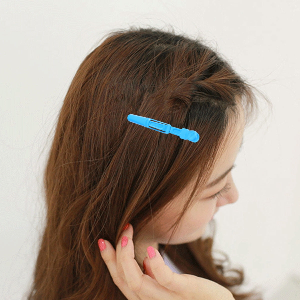 Hairdressing clips 15pcs Hairdressing Clips Portable Alligator Clamp Plastic Hair Styling Clips