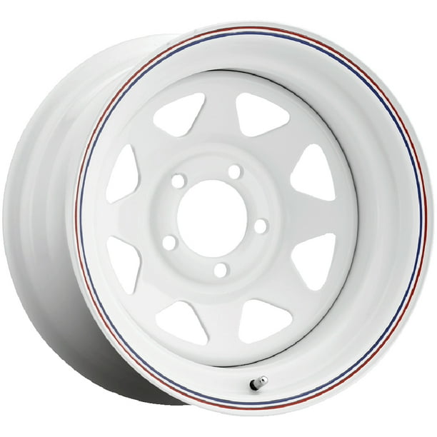 15 Inch Pacer 310w Spoke Trailer 15x6 5x4 75 0mm White Wheel Rim Walmart Com Walmart Com