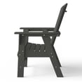 thumbnail image 4 of WestinTrends Dylan Outdoor Dining Chair – All-Weather Poly Lumber Adirondack Patio Chair, High Back, 330 lb Capacity, Gray, 4 of 14