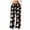 Black, variant on Rexolia Women's Halloween Pajama Pants Ghost Print Flannel Elastic Waist Lounge Bottoms Black L